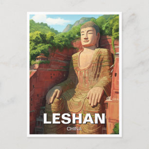 Leshan Giant Buddha China Travel Postkarte