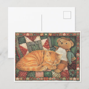 LESLEY ANNE IVORYS CHRISTMAS CAT POSTCARD POSTKARTE