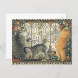 LESLEY ANNE IVORYS CHRISTMAS CAT POSTCARD POSTKARTE