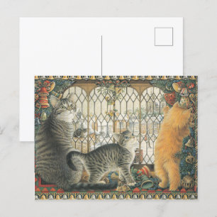 LESLEY ANNE IVORYS CHRISTMAS CAT POSTCARD POSTKARTE