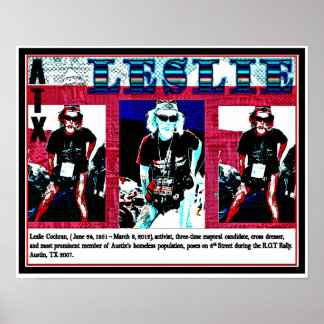 Leslie Cochran, Obdachlos, Cross-Dressing, Aktivis Poster