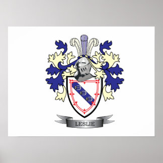 Leslie Familienwappen Coat of Arms Poster