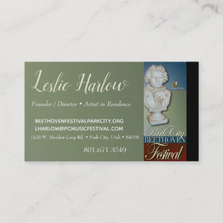 Leslie Harlow Festival Business Card Visitenkarte