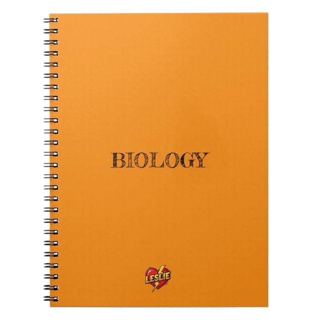 Leslie Herz Orange Notizblock (Vorderseite)