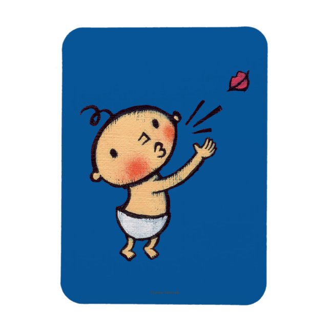 Leslie Patricelli Blow a Kiss Baby Magnet (Vertikal)