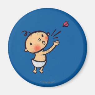 Leslie Patricelli Blow a Kiss Baby Magnet