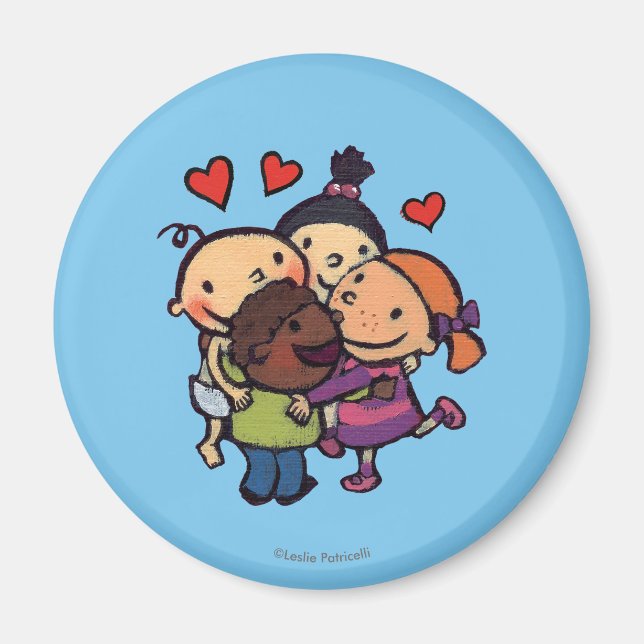 Leslie Patricelli Group Hug mit Freunden Magnet (Vorne)