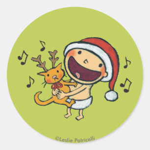 Leslie Patricelli's Fa La Baby Runder Aufkleber