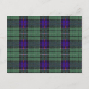 Leslie Scottish Tartan Muster Postkarte