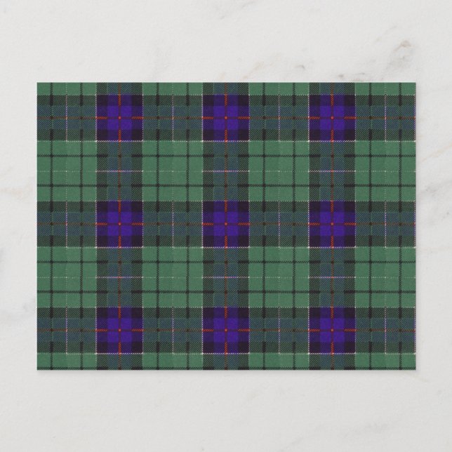 Leslie Scottish Tartan Muster Postkarte (Vorderseite)