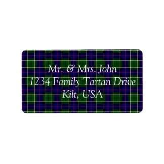 Leslie Tartan Label Adressaufkleber