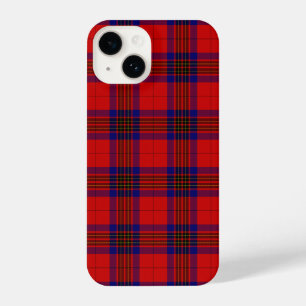 Leslie Tartan Red Blue lila kariert iPhone 14 Hülle