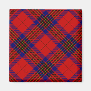 Leslie Tartan Red Blue lila kariert Magnet