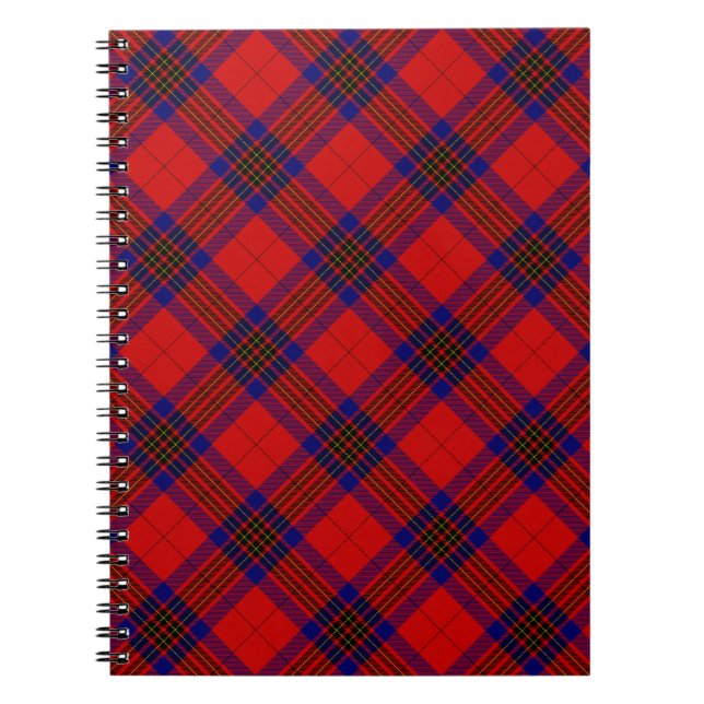 Leslie Tartan Red Blue lila kariert Notizblock (Vorderseite)