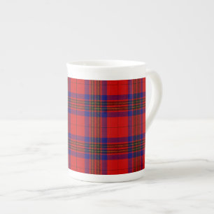 Leslie Tartan Red Blue lila kariert Prozellantasse