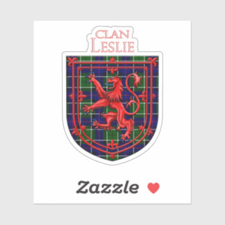 Leslie Tartan Scottish Plaid Lion Rampant Aufkleber