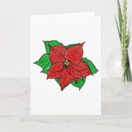 Leslie's Double Secret Poinsettia IV Feiertagskarte