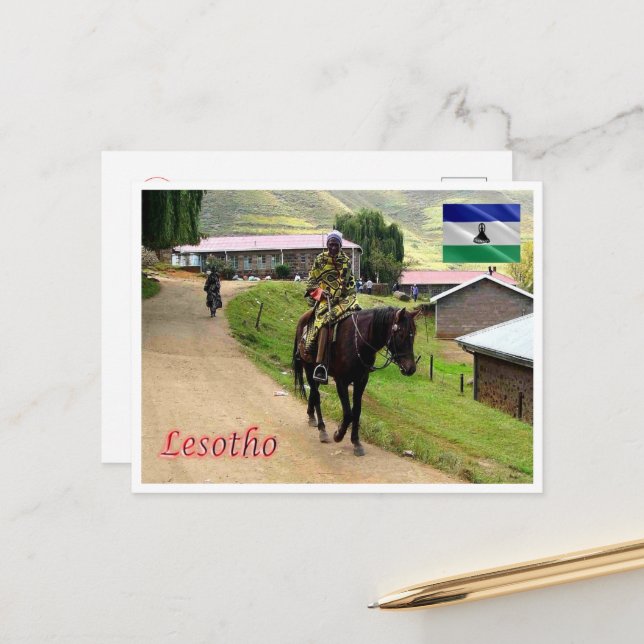 Lesotho - Basotho - Postkarte (Vorderseite/Rückseite Beispiel)