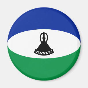 Lesotho Fisheye Flag Magnet