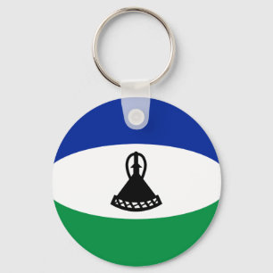 Lesotho Fisheye Flag Schlüsselanhänger