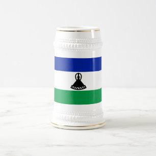 Lesotho Flag Bierglas