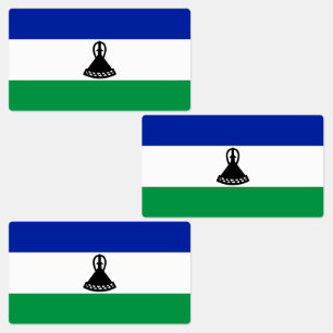 Lesotho Flag Etiketten