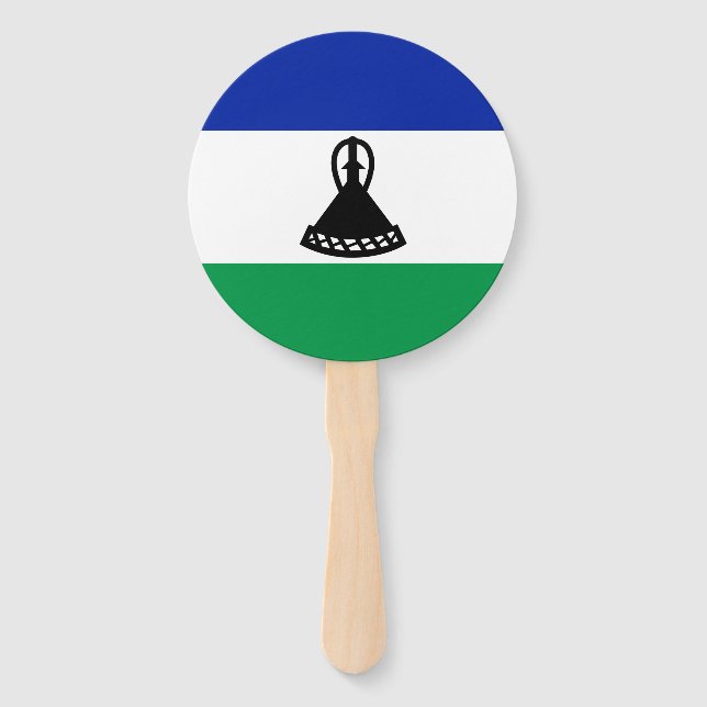 Lesotho Flag Fächer (Vorderseite)