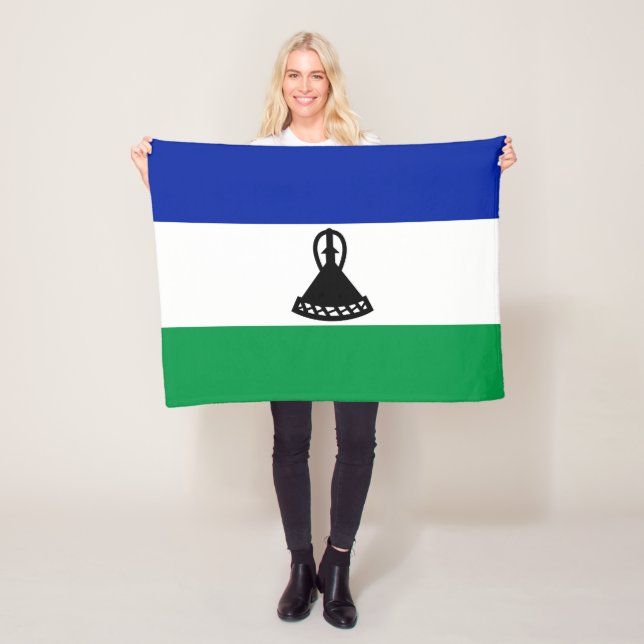 Lesotho Flag Fleecedecke (Beispiel)