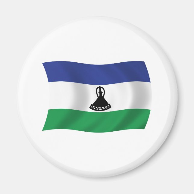 Lesotho Flag Magnet (Vorne)