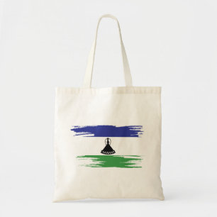 Lesotho Flag Pinselstrich Tragetasche