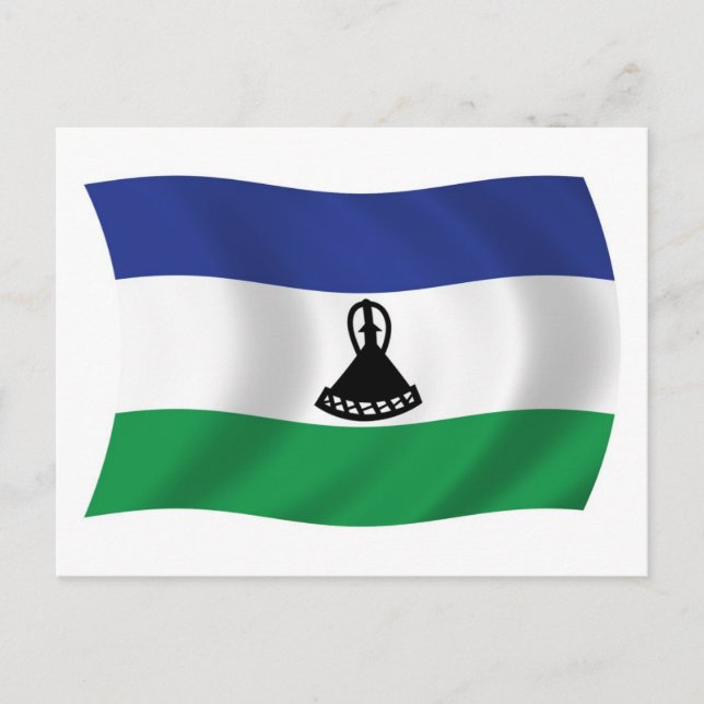 Lesotho Flag Postcard Postkarte (Vorderseite)