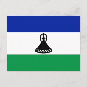 Lesotho Flag Postcard Postkarte