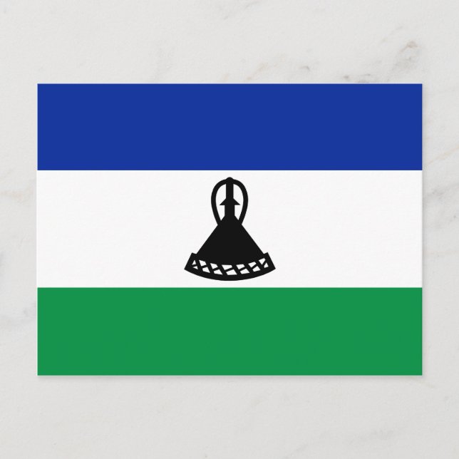 Lesotho Flag Postcard Postkarte (Vorderseite)