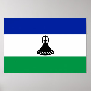 Lesotho Flag Poster
