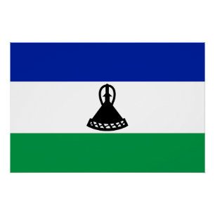Lesotho Flag Poster