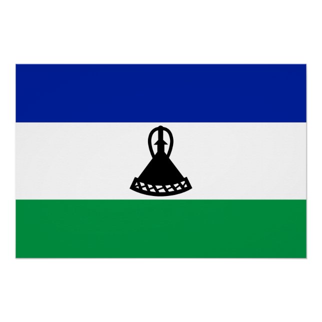 Lesotho Flag Poster (Vorderseite)