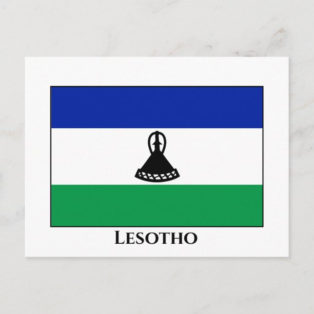 Lesotho Flag Postkarte (Vorderseite)
