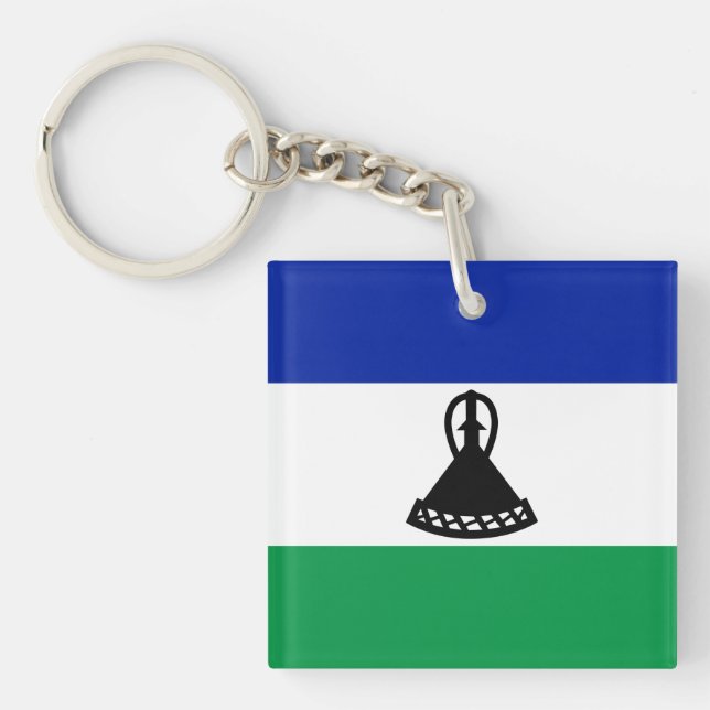 Lesotho Flag Schlüsselanhänger (Vorderseite)