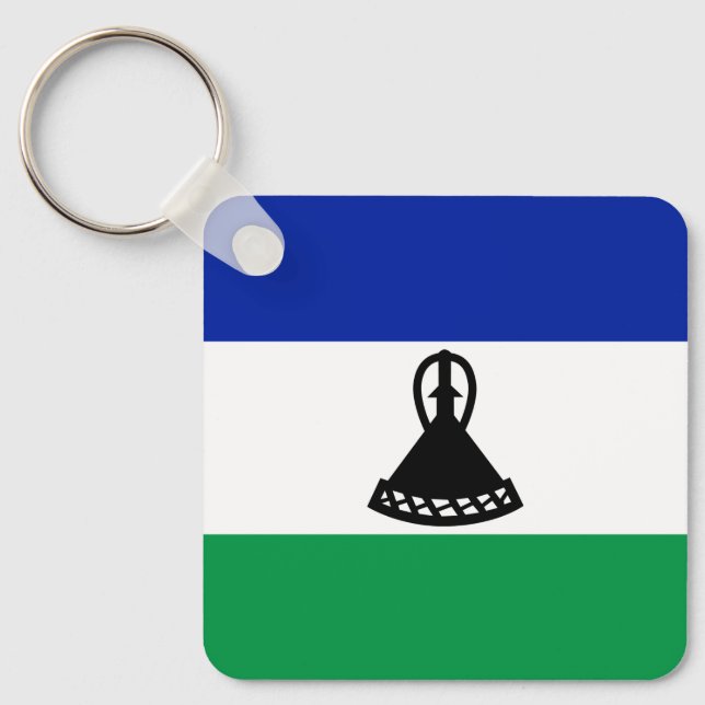 Lesotho Flag Schlüsselanhänger (Vorderseite)