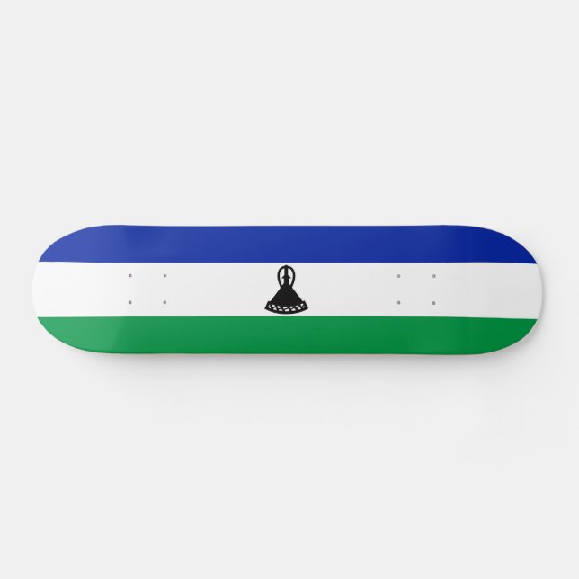 Lesotho Flag Skateboard (Horizontal)