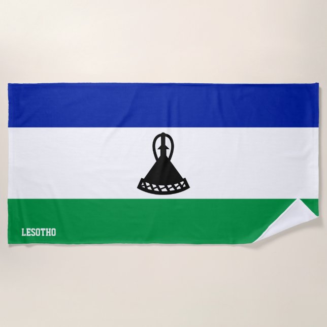 Lesotho Flag Splendid Patriotic Strandtuch (Vorderseite)