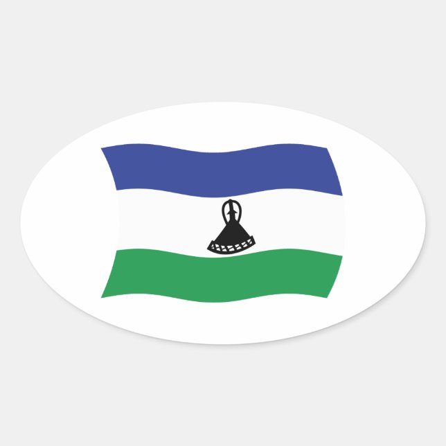 Lesotho Flag Sticker (Vorderseite)