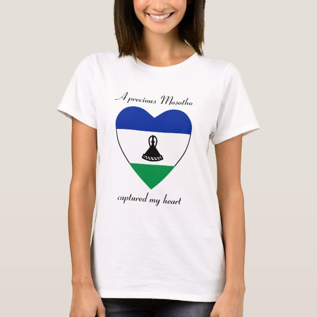 Lesotho Flag Sweetheart T - Shirt (Vorderseite)