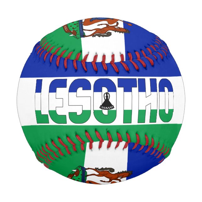 Lesotho Flag und Wappen Patriotisch Baseball (Vorderseite)