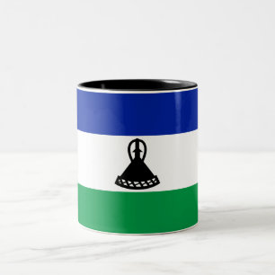 Lesotho Flag Zweifarbige Tasse