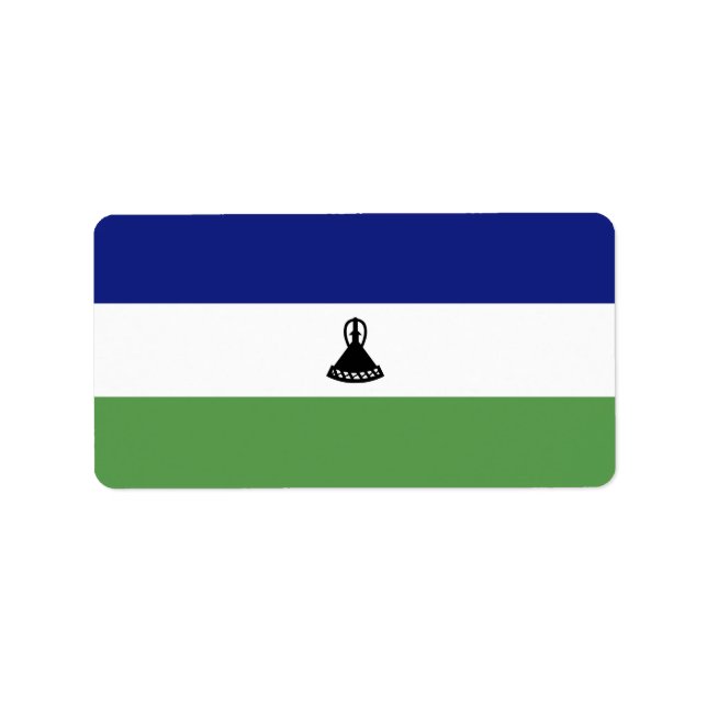 Lesotho-Flagge Adressaufkleber (Vorne)