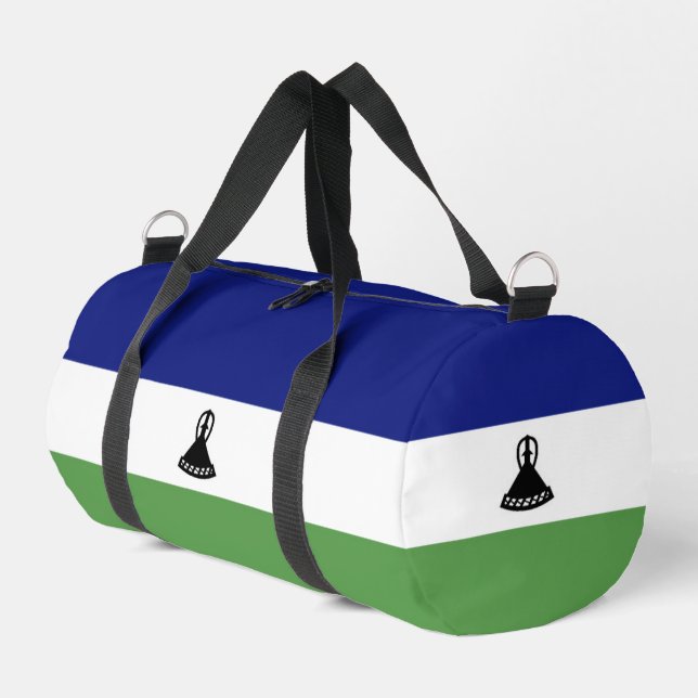 Lesotho-Flagge Duffle Bag (Linke Seite)