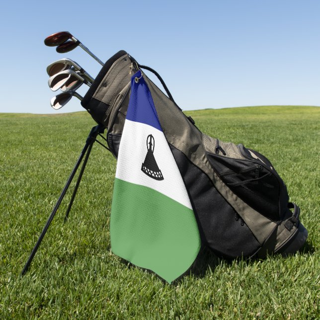 Lesotho-Flagge Golfhandtuch (Gras)