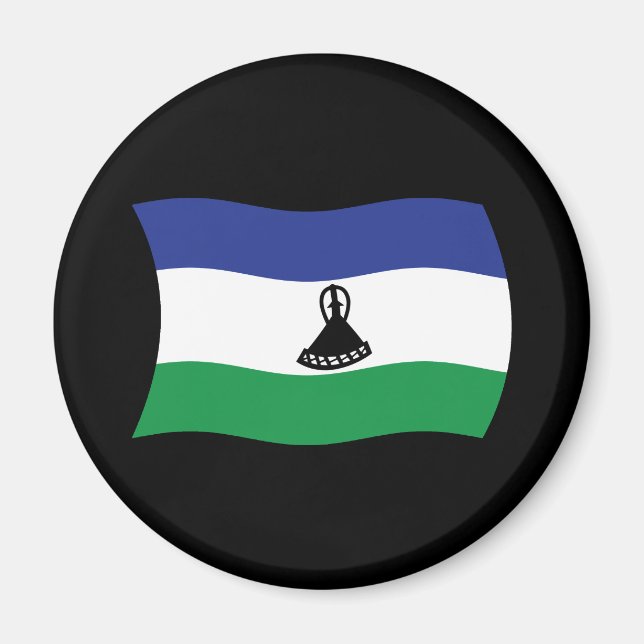 Lesotho-Flagge-Magnet Magnet (Vorne)