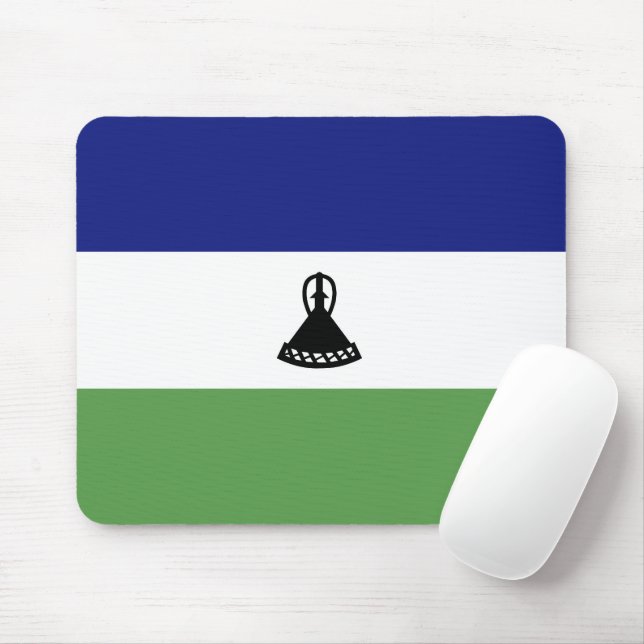 Lesotho-Flagge Mousepad (Mit Mouse)